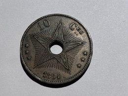 0005 - Monnaies - Congo Belge - 1895 - 10 Centimes - Leopold II - 1885-1909: Leopold II