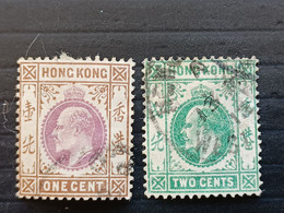 HONG KONG 香港 1903 KING EDWARD VII CAT GIBBONS N. 62-63 - Oblitérés