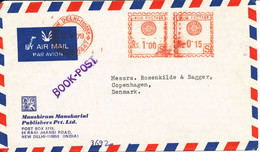 India Air Mail Cover With Meter Cancel 17-5-1978 Sent To Denmark - Poste Aérienne