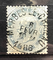 België, 1883, Nr 39, Gestempeld MERBES-LE-CHATEAU - 1883 Leopold II