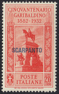 1932 1 Valori Sass. 25 MH* Cv 56 - Egeo (Scarpanto)