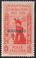 1932 1 Valori Sass. 25 MH* Cv 56 - Ägäis (Scarpanto)