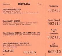 Bayeux - Tickets Tapisserie De Bayeux, Musée Baron Gerard, Bataille De Normandie.... - Toegangskaarten
