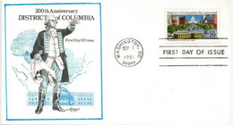 City Of Washington DC, Bicentennial Of DC. FDC 1991 - 1991-2000