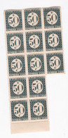 Colonie Française 1945/46 Bloc 13 Timbres Taxe 50 Centimes, Neufs - Timbres-taxe