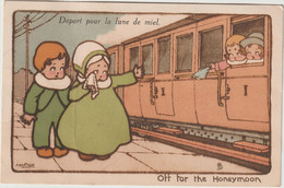 Illustrateur   : A. Bertiglia : Départ Pour La Lune De Miel En Train , Off For The Honeymoon - Sin Clasificación