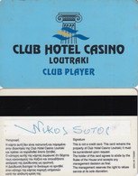 GREECE - Club Hotel Casino Loutraki(reverse Sirio), Casino Member Card(black Strip), Used - Tarjetas De Casino