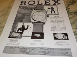 ANCIENNE PUBLICITE   MONTRE OYSTER DE  ROLEX  1932 - Autres & Non Classés