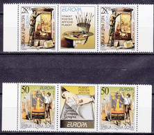Yugoslavia , Serbia And Montenegro 2003 Europa Mi#3114-3115 Mint Never Hinged Pairs With Bridge (vignette) - Unused Stamps