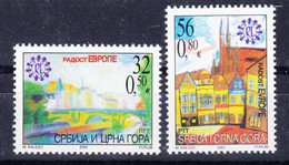 Yugoslavia, Serbia And Montenegro 2004 Freude Europas Mi#3215-3216 Mint Never Hinged - Nuevos