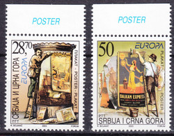 Yugoslavia, Serbia And Montenegro 2003 Europa Mi#3114-3115 Mint Never Hinged - Ungebraucht