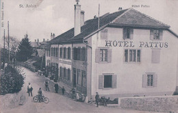 St Aubin NE, Hôtel Pattus, Rue Animée (2674) - Saint-Aubin/Sauges