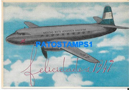 183721 ARGENTINA AVIATION AVION SOCIEDAD MIXTA AEROPOSTA 1947 POSTAL STATIONERY POSTCARD - Argentina