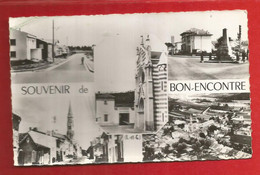 CP  Souvenir De BON ENCONTRE (Lot Et Garonne) Multi Vues - Bon Encontre