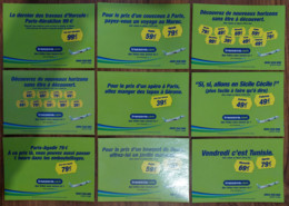 9 Cartes Postales "Descartes Media" (2007) Transavia (Air France - KLM) Compagnie D'aviation (avion) - Advertising