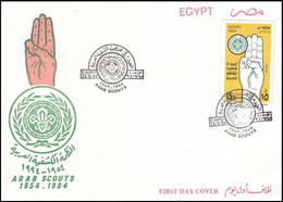 EGYPT FDC 1954-1994 Arab Scouts FIRST DAY COVER 40 Years Anniversary - Storia Postale