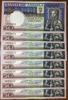 ANGOLA Lot De 8 Billets 50 Escudos 10 Juin 1973 Numérotés Séquentiellement (6D73853-6D73860) P#105 UNC - Angola