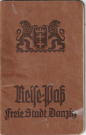 FREE CITY OF DANZIG Passport 1937 Passeport VILLE LIBRE DE DANZIG – Reisepaß - Historical Documents
