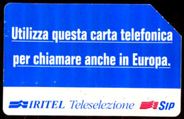 G 281 C&C 2323 SCHEDA TELEFONICA USATA IRITEL ORIZZONTALE 31.12.95 10 2^A QUAL - Öff. Diverse TK