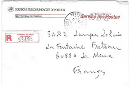 Enveloppe PORTUGAL - CTT Service Des Postes Direccao Geral De Correios - Recommandé - 1100 LISBOA Terreiro Do Paço 1989 - Lettres & Documents