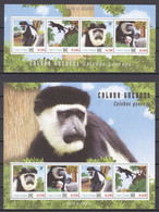 Sao Tome E Principe - Set Of 2 MNH Sheets MANTLED GUEREZA MONKEY - Monkeys