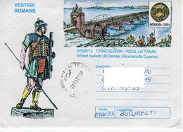 ROMANIA 1999: ANCIENT ROMAN SOLDIER Used Postal Stationery Prepaid Cover 071/1999 - Registered Shipping! - Postal Stationery