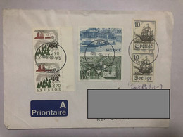 Sweden Cover Sent To China With Stamps - Cartas & Documentos
