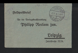 German Feldpost WW1: Posted From Garbunowka, Latvia -  Füsselier Regiment 33 Posted 23.5.1916 By 2. Infanterie - Militaria