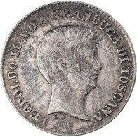 Monnaie, États Italiens, TUSCANY, Leopold II, Fiorino, 1847, Firenze, TTB - Monedas Feudales