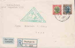 1931. LUFTSCHIFF GRAF ZEPPELIN ISLANDSFAHRT 1931. 30 AUR + 2 KR. CHRISTIAN X REYKJAVIK 30. VI. 31 + FRIEDR... - JF518580 - Cartas & Documentos