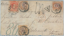 74109 - ARGENTINA - Postal History - COVER To ITALY - TAXED Segnatasse 1876 - Lettres & Documents