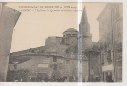CPA-13-Bouches Du Rhône- Tremblement De Terre Du 11 Juin 1909- LAMBESC- L'Eglise Et Le Quartier Totalement Effondré- - Lambesc