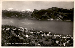 Hergiswil Mit Bürgenstock Und Rigi (3916) * 16. 8. 1944 - Hergiswil