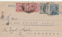 INTERO POSTALE BIGLIETTO 1923 C.25+15+2X10  (MZ824 - Stamped Stationery