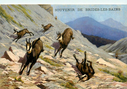 Brides Les Bains * Souvenir De La Commune * Mouflons Chamois * Cpa Illustrateur ENDLICHEZ ? - Brides Les Bains