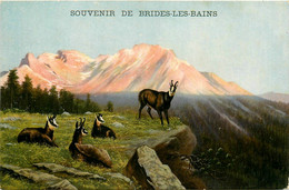 Brides Les Bains * Souvenir De La Commune * Mouflons Chamois * Cpa Illustrateur ENDLICHEZ ? - Brides Les Bains