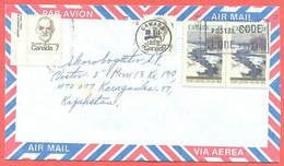 Canada 1996. The Envelope  Passed Through The Mail. Airmail. - Brieven En Documenten