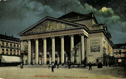 038 542 - CPA - Belgique - Bruxelles - Théâtre De La Monnaie - Nuit - Monumenti, Edifici