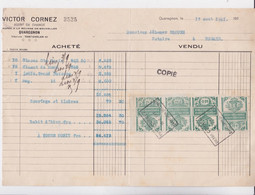 Opérations De Bourse/Beursverrichtingen  1921Victor Cornez Quaregnon  4 Valeurs Différentes - Dokumente