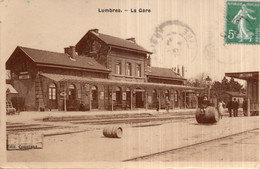 CPA PHOTO ?     62   LUMBRES---LA GARE - Lumbres