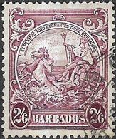 BARBADOS 1938 Badge Of The Colony - 1s - Olive FU - Barbados (...-1966)