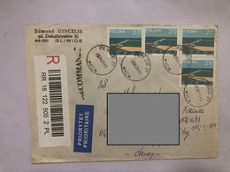 Poland Posted Cover Sent To China With Stamps,seaside - Cartas & Documentos