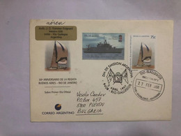 Argentina Cover Sent To Bulgaria With Stamps1997 Sailboat - Lettres & Documents