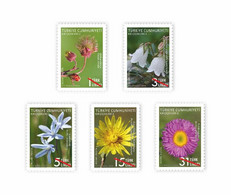 TURKEY / 2022 - Wild Flowers-2 Themed Official Stamps, MNH - Neufs