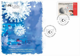 TURKEY / 2022 - (FDC) Combating The Global Pandemic, MNH - Storia Postale