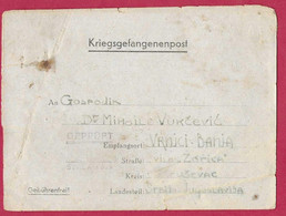 Carte Postale KRIEGSGEFANGENENPOST 325 Guerre Mondiale 1939-145 Camp Prisonniers GEPRUFT STALAG Pour Yougoslavie 1943 - Historical Documents