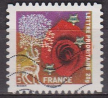 Meilleurs Voeux - FRANCE - Rose Rouge Et Renne - N° 498 - 2010 - Gebraucht
