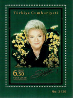 TURKEY / 2021 - (Numbered Block Small) Zeki Muren (Singer, Musician), MNH - Unused Stamps