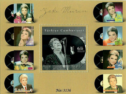 TURKEY / 2021 - (Numbered Block Big) Zeki Muren (Singer, Musician), MNH - Ongebruikt