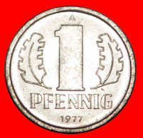 * HAMMER AND COMPASS (1960-1990): GERMANY ★ 1 PFENNIG 1977A! MINT LUSTRE! LOW START ★ NO RESERVE! - 1 Pfennig